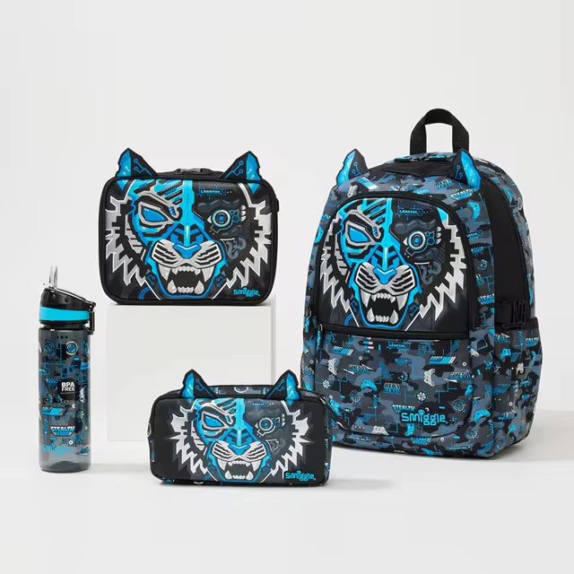 Smiggle Tiger Blue Backpack 17 inch