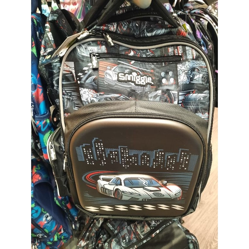Smiggle Cars Backpack 17 inch