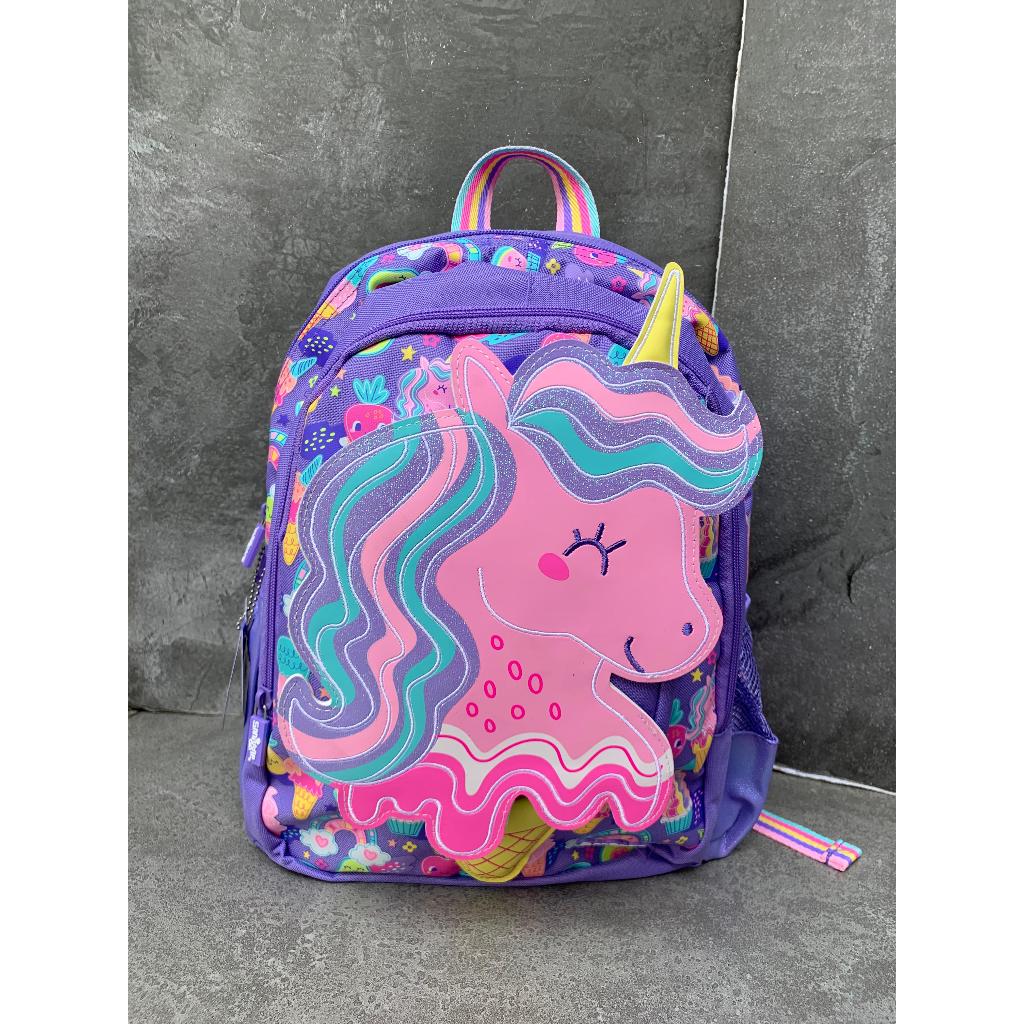 Smiggle Purple Hi There Unicorn Junior 15 inch Backpack