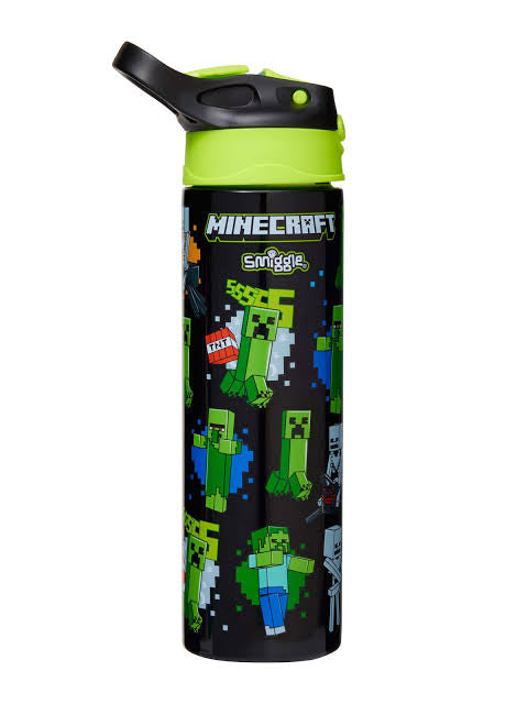 Smiggle MineCraft Stainless Water Bottle 520Ml