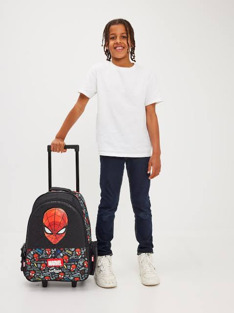 Smiggle Spider-Man Trolley With Light Up Wheels 18 inch