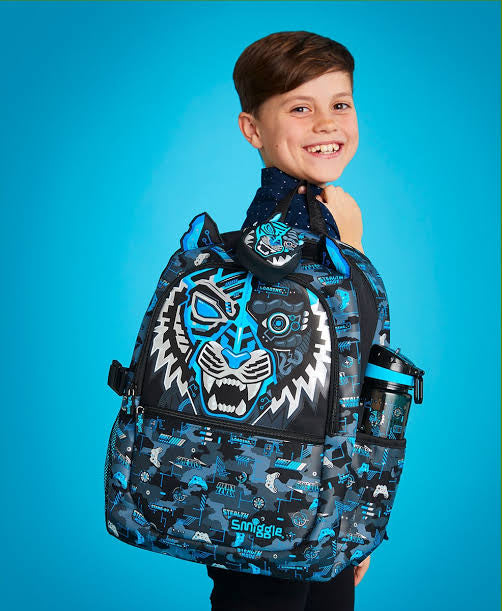 Smiggle Tiger Blue Backpack 17 inch