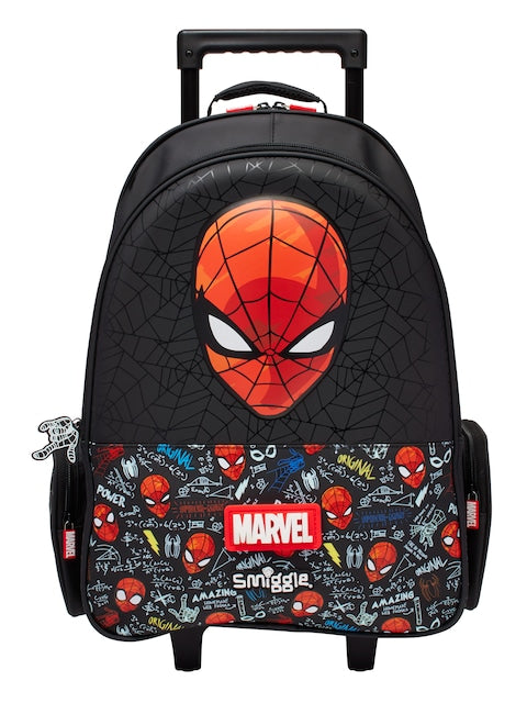 Smiggle Spider-Man Trolley With Light Up Wheels 18 inch