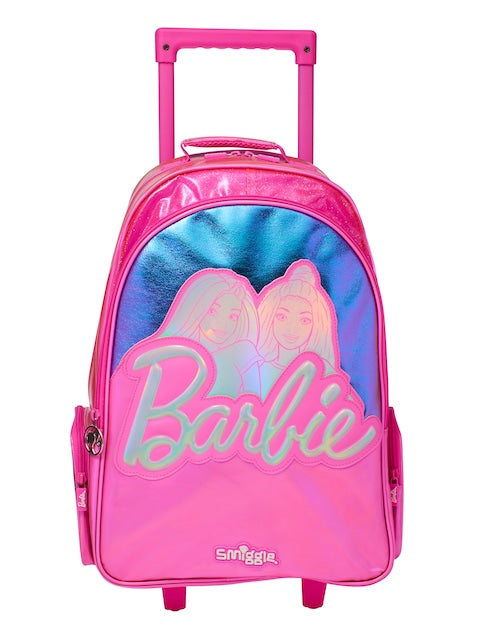 Smiggle Barbie Light Up Trolley Backpack 18 inch + Lunch Bag