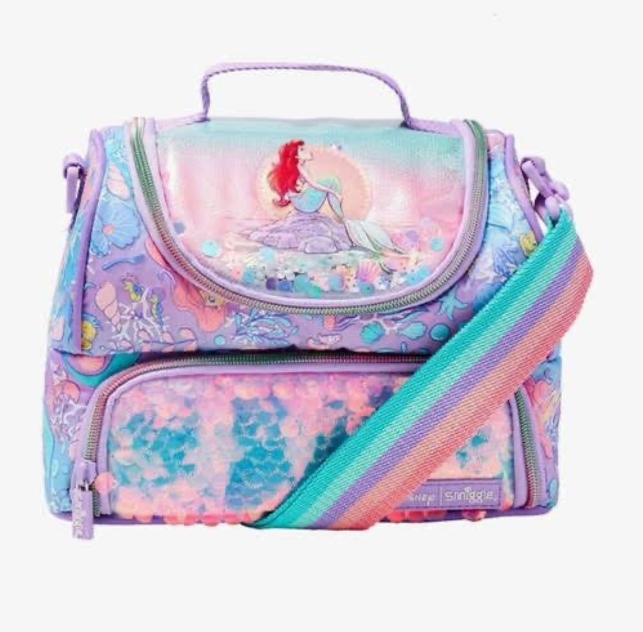 Smiggle Mermaid Lunch Bag Double Decker With Strap