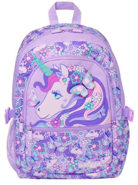 Smiggle Purple Unicorn 17 inch Backpack