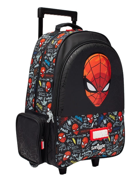 Smiggle Spider-Man Trolley With Light Up Wheels 18 inch