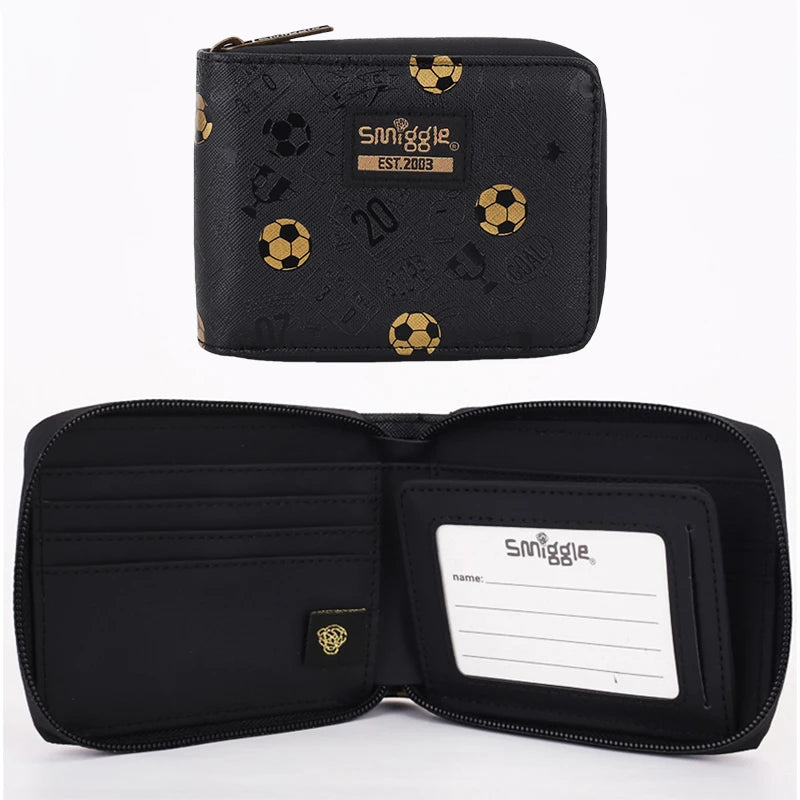 Smiggle Goldxblack football wallet