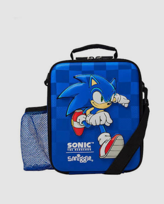 Smiggle Sonic Hardtop Double Decker Lunchbag With Strap