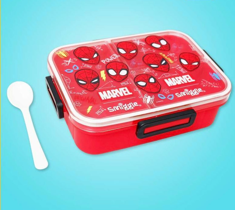 Smiggle Marvel Bento Bpa 1400Ml Free 3 partition lunch box