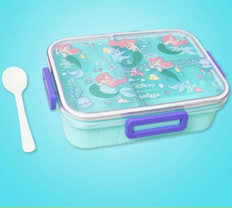 Smiggle Mermaid 1400Ml Free 3 partition lunch box