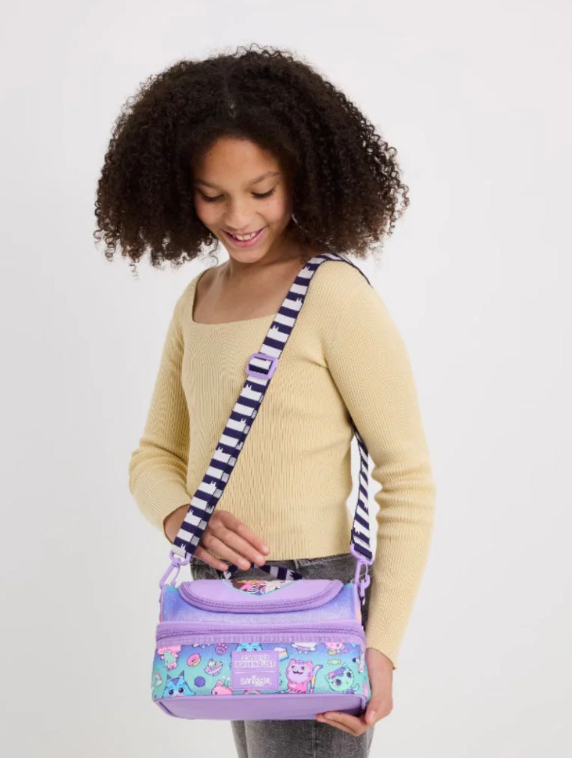 Smiggle Gabby's Dollhouse Double Decker Lunchbag With Strap