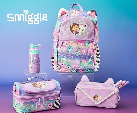 Smiggle Gabby's Dollhouse Double Decker Lunchbag With Strap