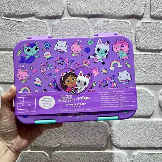 Smiggle Gabbys Dollhouse Medium Bento Lunch box
