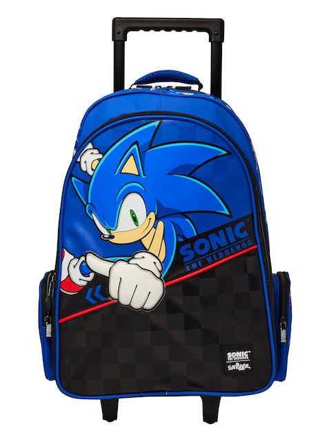 Smiggle Sonic Trolley Backpack With Light Up Wheels 18 inch
