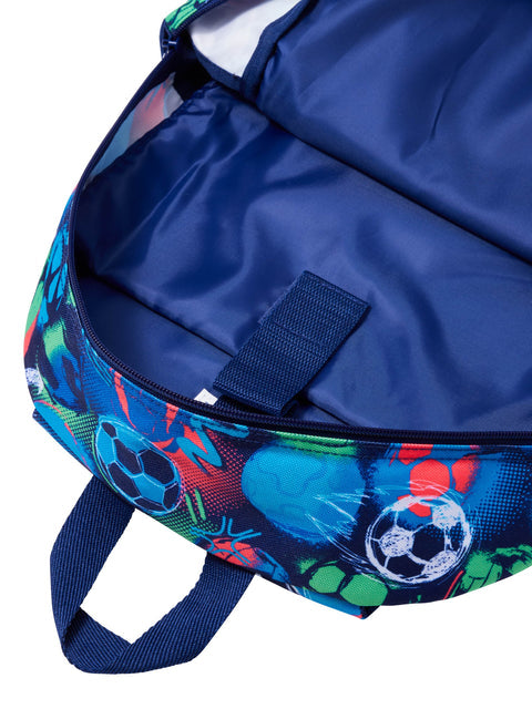 Smiggle Football Blue Backpack 17 inch