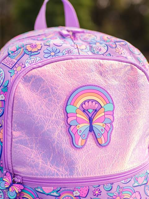 Smiggle Lilac Butterfly Backpack 17 inch