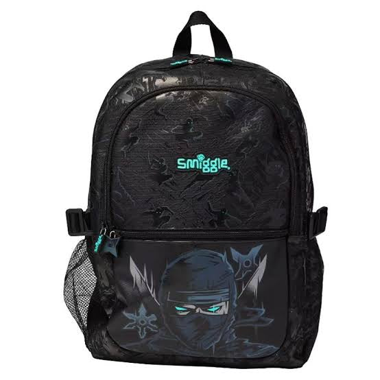 Smiggle Black Ninja Backpack 17 inch