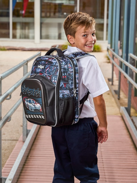 Smiggle Cars Backpack 17 inch