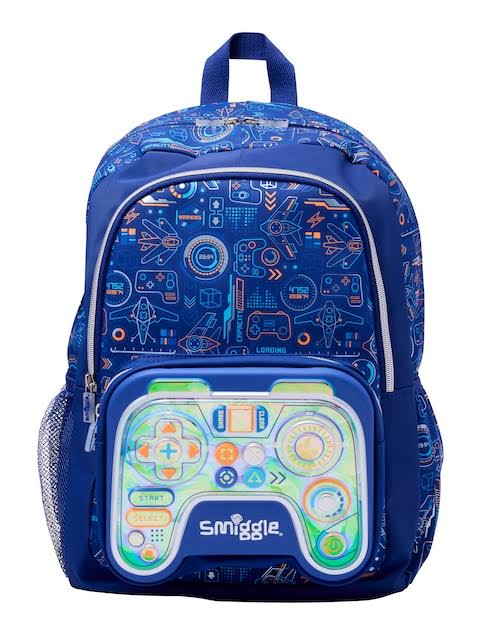 Smiggle Blue Beta Backpack 17 inch