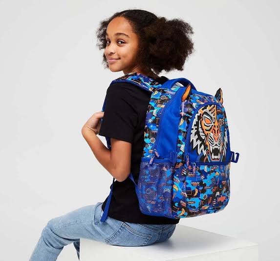 Smiggle Hey There Navy Tiger Backpack 17 inch