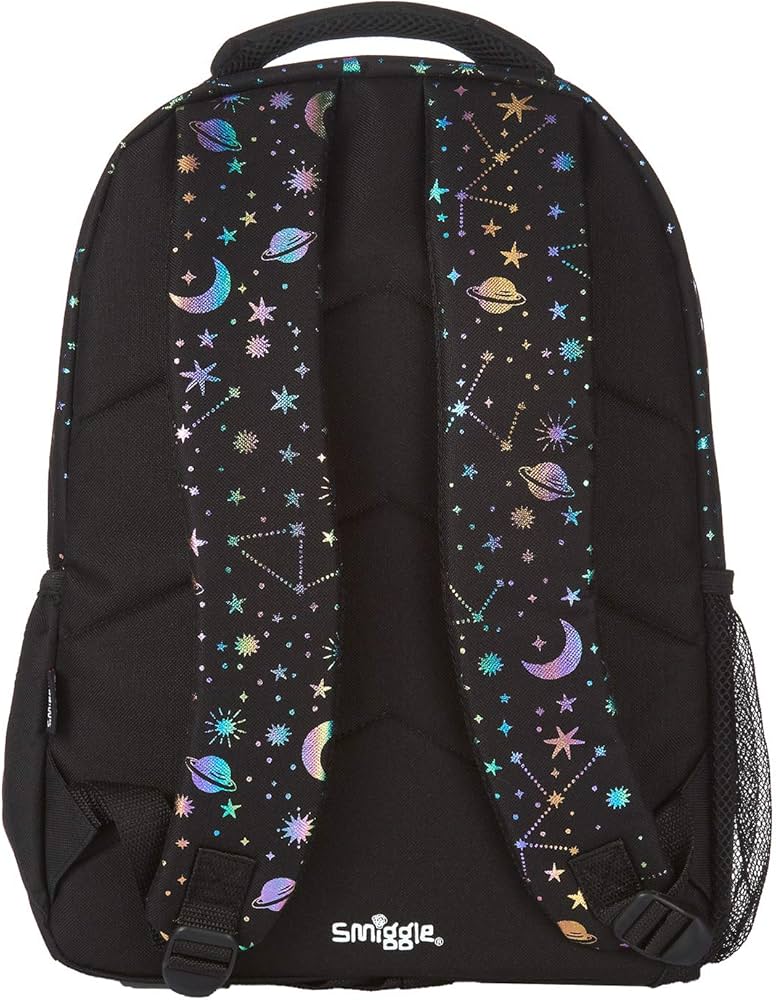 Smiggle Lunar black x gold 17 inch backpack