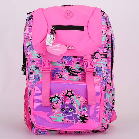 Smiggle Pink Wild Cat 18 inch backpack