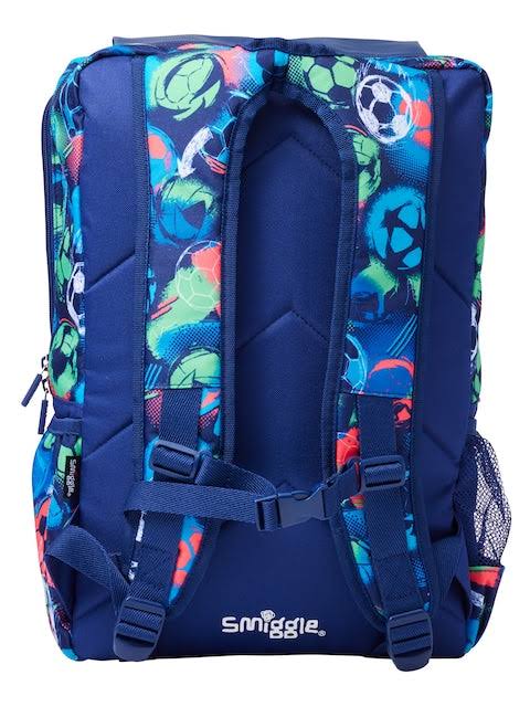 Smiggle Football Blue Backpack 18 inch