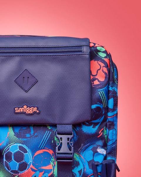 Smiggle Football Blue Backpack 18 inch