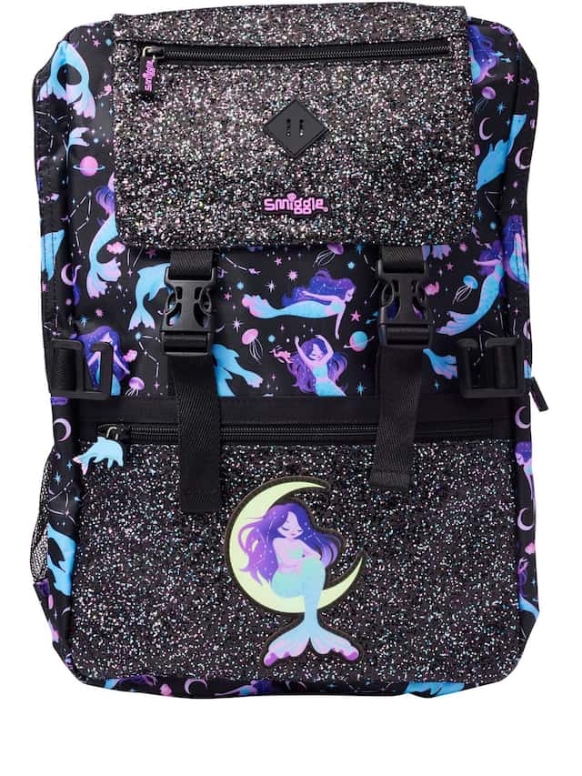 Smiggle Black Limitless 18 inch Backpack