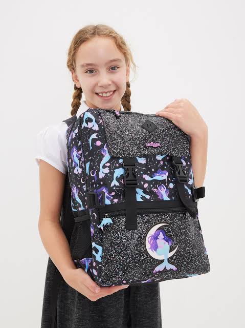 Smiggle Black Limitless 18 inch Backpack