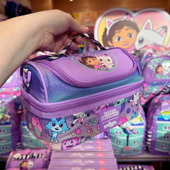 Smiggle Gabby's Dollhouse Double Decker Lunchbag With Strap