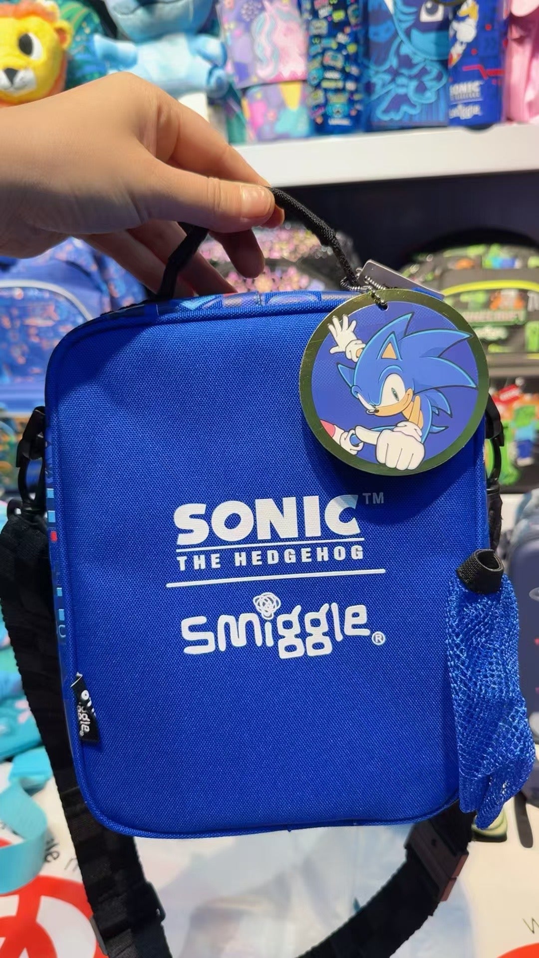 Smiggle Sonic Hardtop Double Decker Lunchbag With Strap