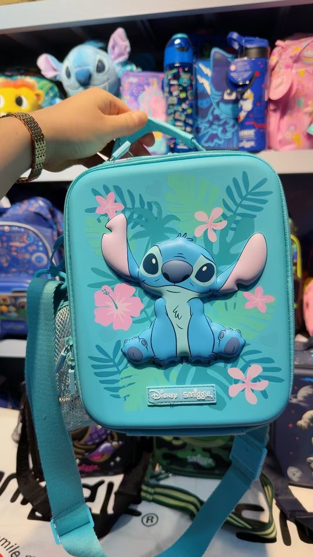 Smiggle Stitch Hardtop Double Decker Lunchbag With Strap