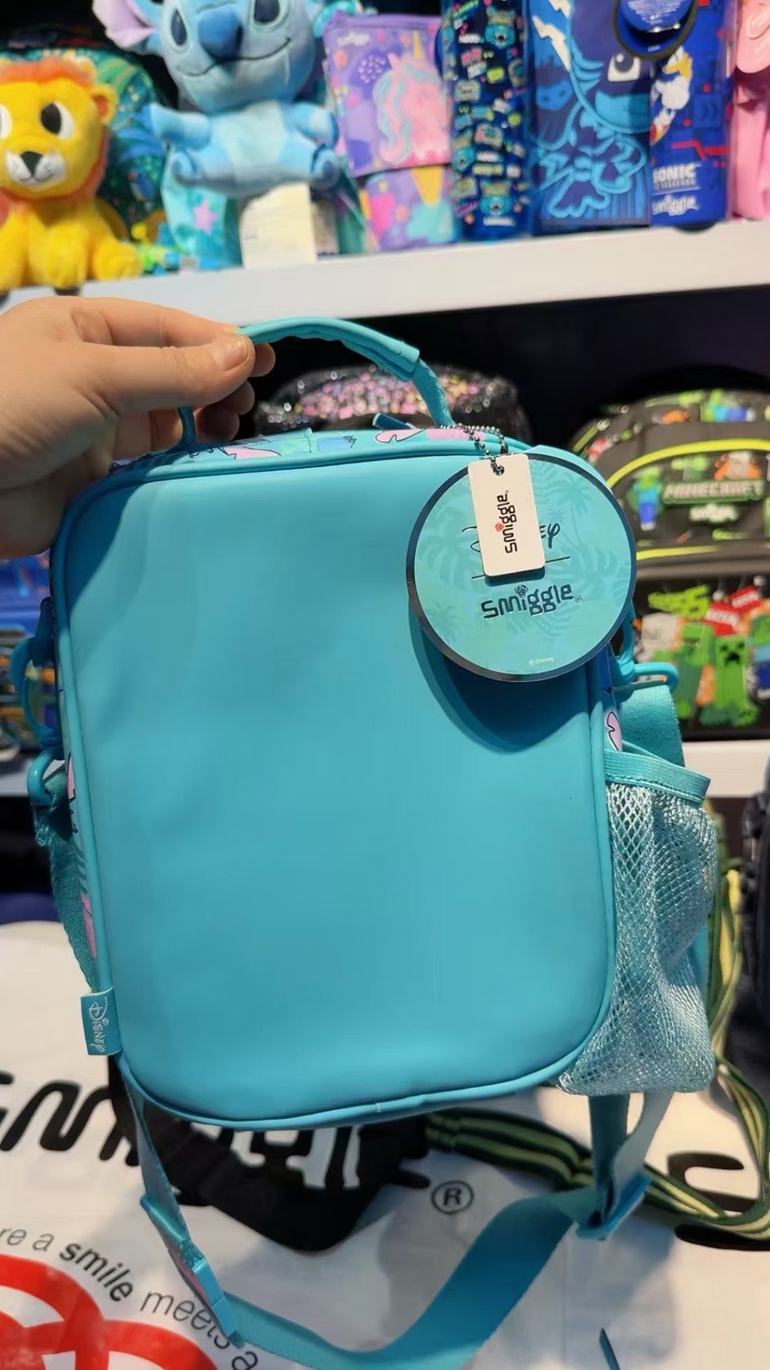 Smiggle Stitch Hardtop Double Decker Lunchbag With Strap