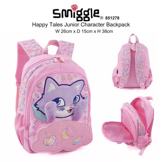 Smiggle Pink Hi There Junior 14 inch Backpack