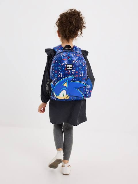 Smiggle Sonic Junior Character Hoodie Backpack 14 inch