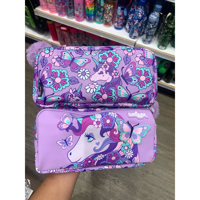 Smiggle Hi There Unicorn 3 piece Backpack 17 inch