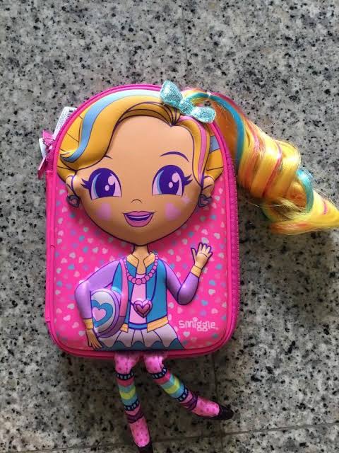 Smiggle Pink 3D Doll Hardtop Pencil Case