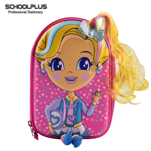 Smiggle Pink 3D Doll Hardtop Pencil Case