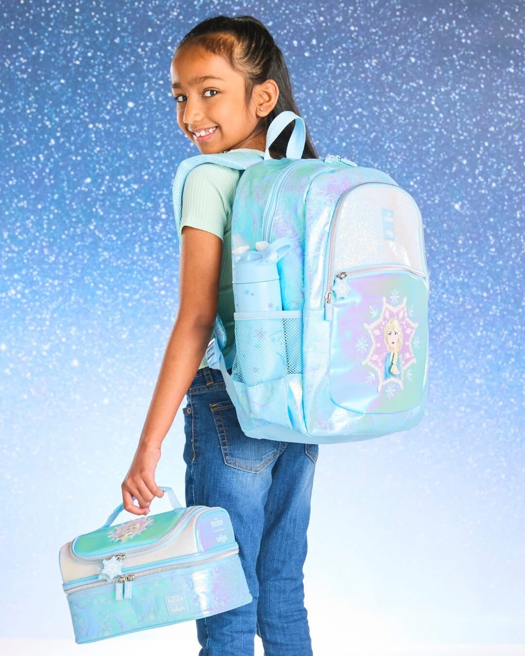 Smiggle Frozen Elsa Backpack+Lunch bag 17 inch