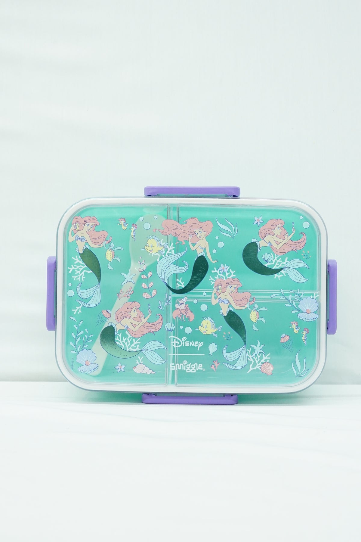 Smiggle Mermaid 1400Ml Free 3 partition lunch box