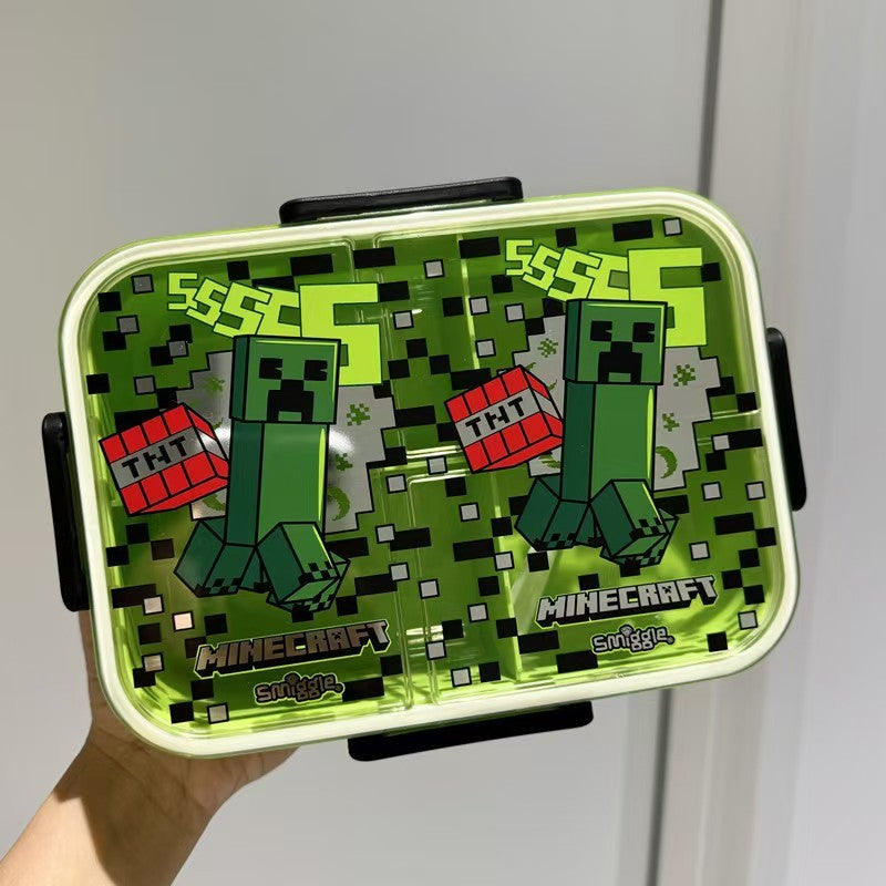 Smiggle MineCraft Bento Bpa 1400Ml Free 3 partition lunch box