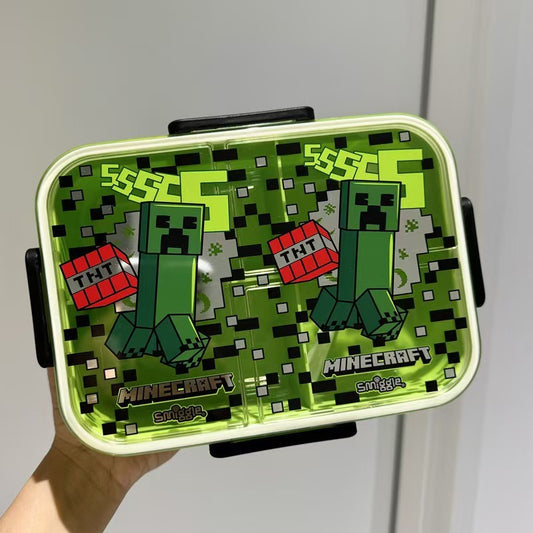 Smiggle MineCraft Bento Bpa 1400Ml Free 3 partition lunch box