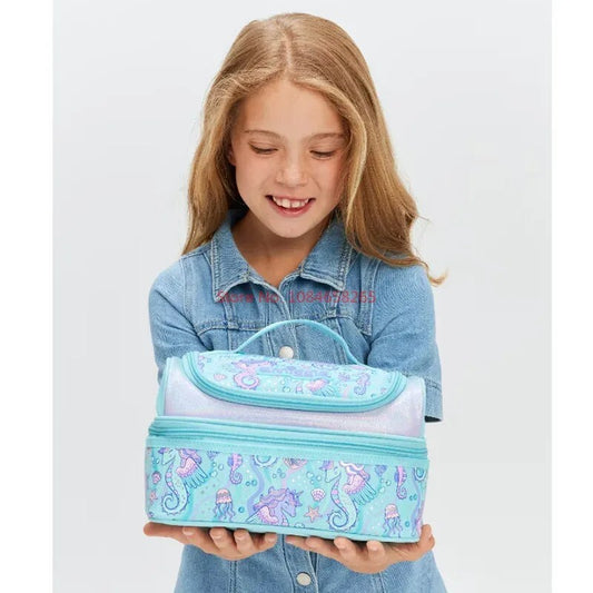 Smiggle Blue Epic Double Decker Lunch Bag