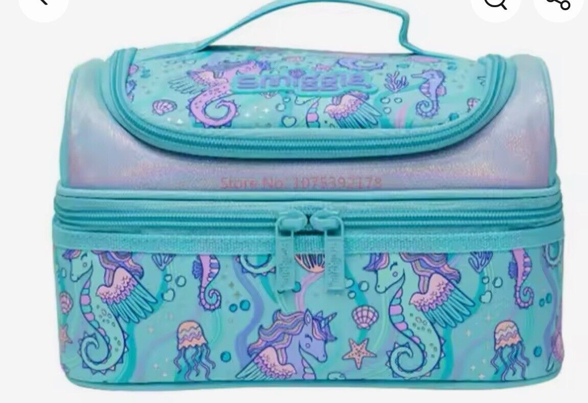 Smiggle Blue Epic Double Decker Lunch Bag