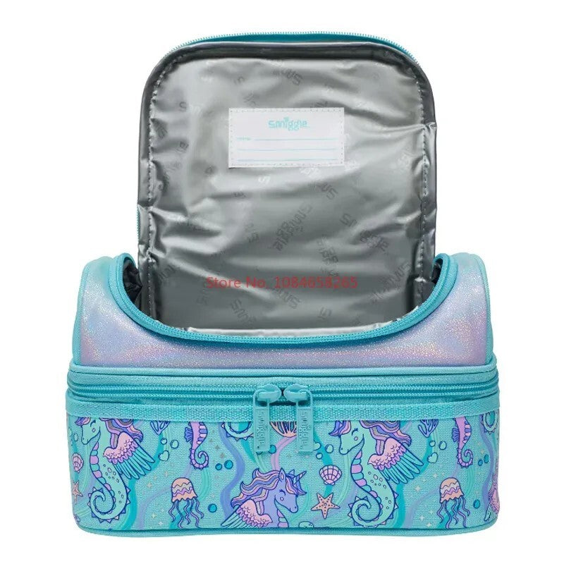 Smiggle Blue Epic Double Decker Lunch Bag