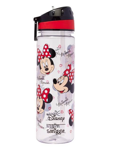 Smiggle Minnie Mouse-Red water Bottle 650Ml