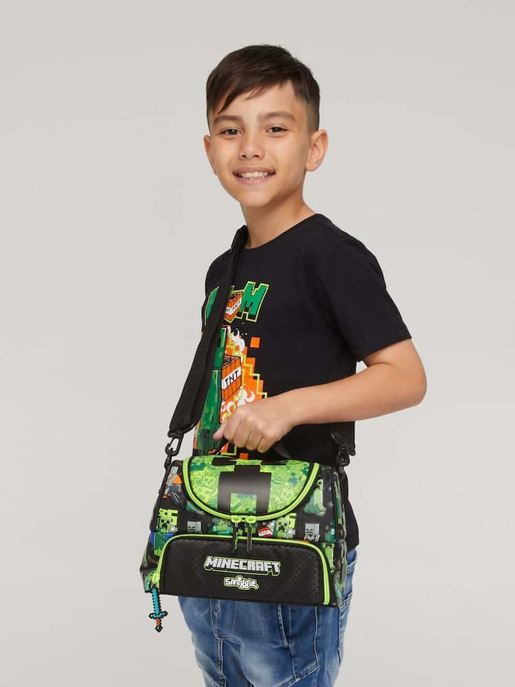 Smiggle Minecraft Double Decker Lunchbag With Strap