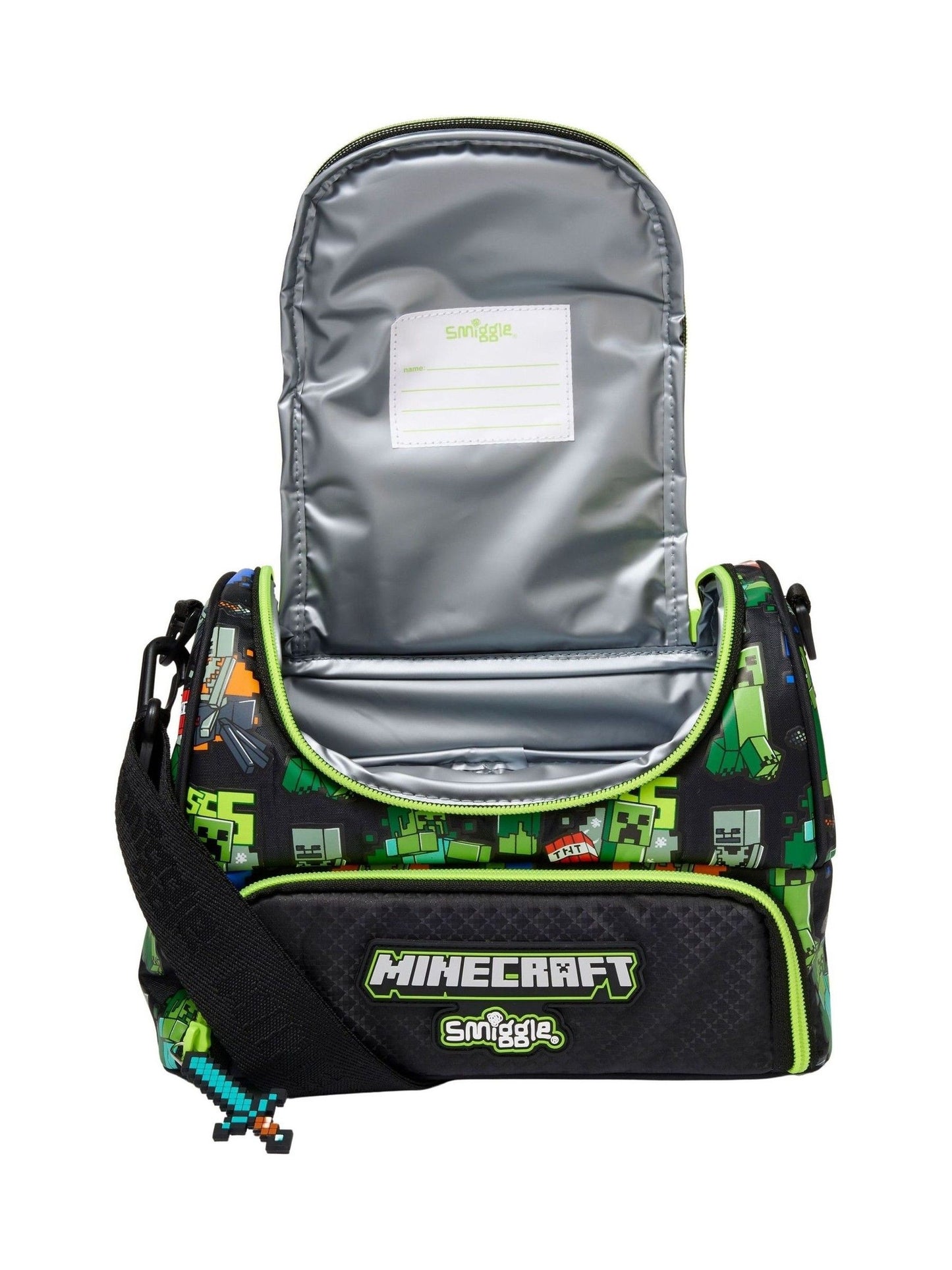 Smiggle Minecraft Double Decker Lunchbag With Strap